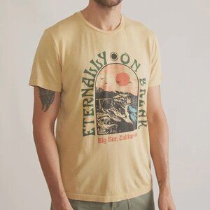 Marine Layer Signature Crew Graphic Tee Yellow Eternally On Break California